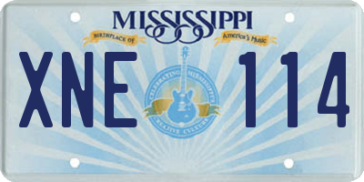 MS license plate XNE114