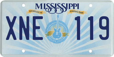 MS license plate XNE119