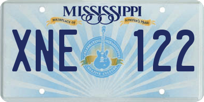 MS license plate XNE122