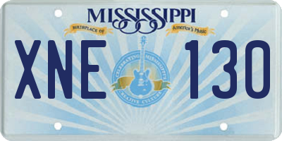 MS license plate XNE130