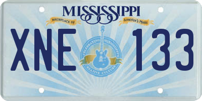 MS license plate XNE133