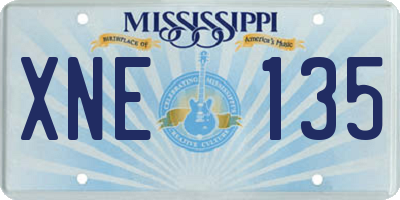 MS license plate XNE135