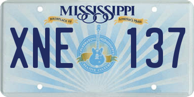 MS license plate XNE137