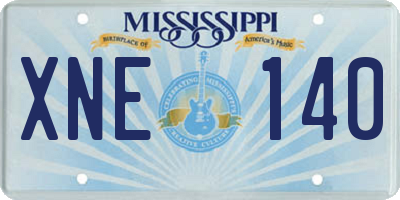 MS license plate XNE140