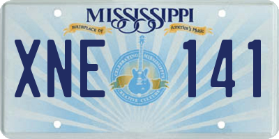 MS license plate XNE141
