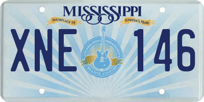 MS license plate XNE146