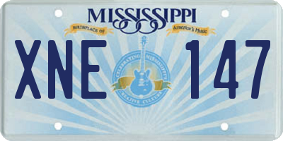 MS license plate XNE147