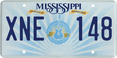 MS license plate XNE148