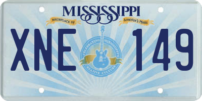 MS license plate XNE149