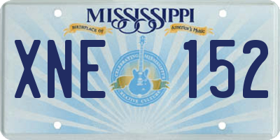 MS license plate XNE152