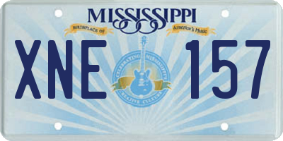 MS license plate XNE157