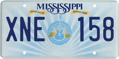 MS license plate XNE158