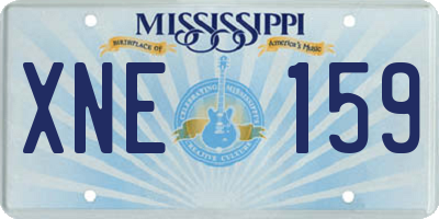 MS license plate XNE159