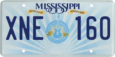 MS license plate XNE160