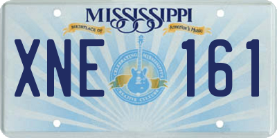 MS license plate XNE161