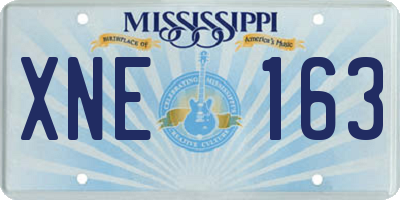 MS license plate XNE163