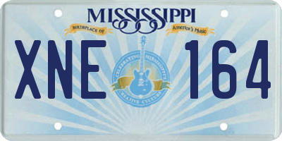 MS license plate XNE164