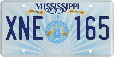 MS license plate XNE165