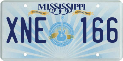 MS license plate XNE166