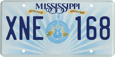 MS license plate XNE168