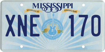 MS license plate XNE170