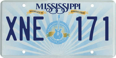 MS license plate XNE171