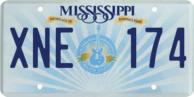 MS license plate XNE174