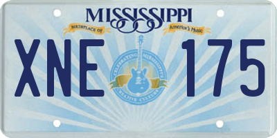 MS license plate XNE175