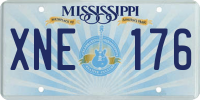 MS license plate XNE176