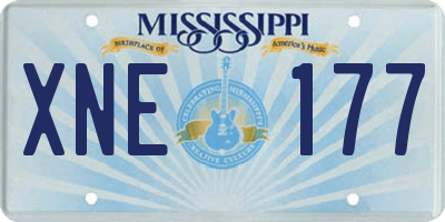 MS license plate XNE177