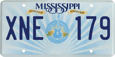 MS license plate XNE179
