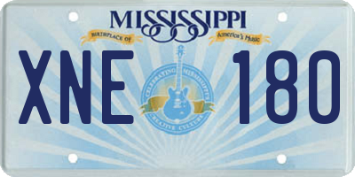 MS license plate XNE180