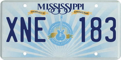 MS license plate XNE183