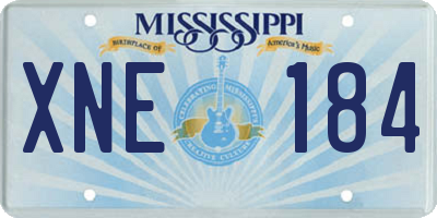MS license plate XNE184