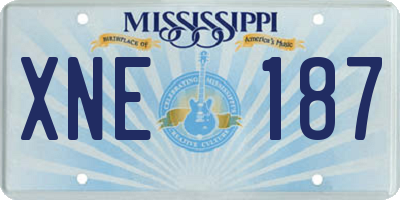MS license plate XNE187