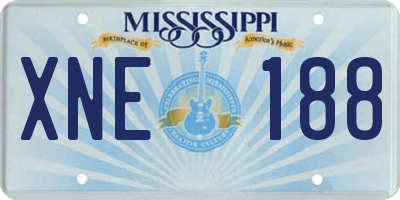 MS license plate XNE188