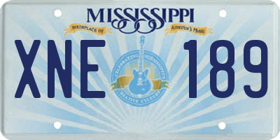 MS license plate XNE189