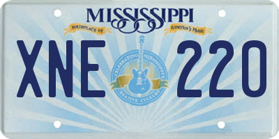MS license plate XNE220