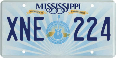 MS license plate XNE224