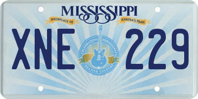 MS license plate XNE229