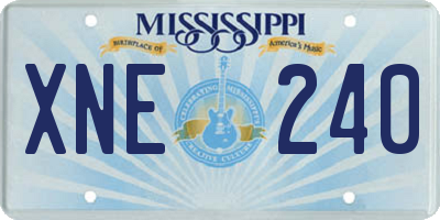MS license plate XNE240