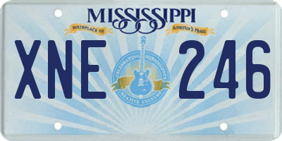 MS license plate XNE246