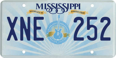 MS license plate XNE252
