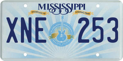 MS license plate XNE253