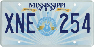 MS license plate XNE254