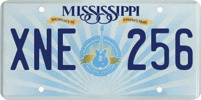 MS license plate XNE256