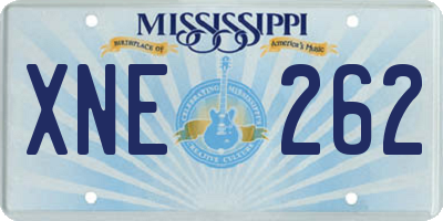 MS license plate XNE262