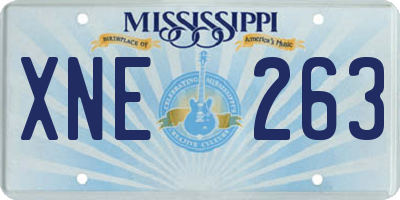 MS license plate XNE263