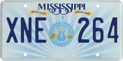 MS license plate XNE264