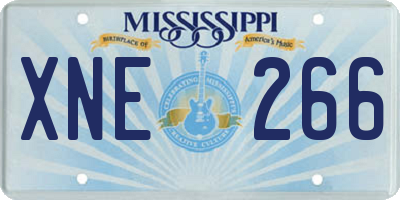 MS license plate XNE266